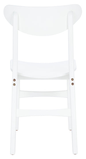 Safavieh LUCCA Retro Dining Chair - Vintage-Inspired Comfort with Mid-Century Design for Any Space White DCH1001K-SET2