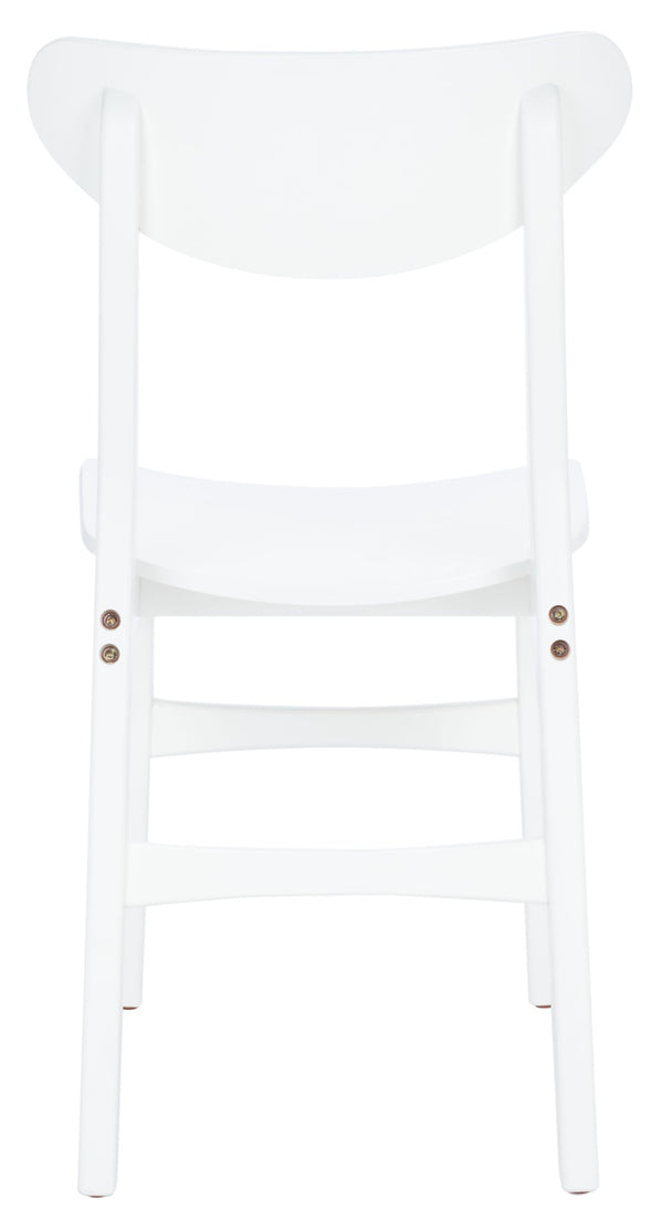 Safavieh LUCCA Retro Dining Chair - Vintage-Inspired Comfort with Mid-Century Design for Any Space White DCH1001K-SET2