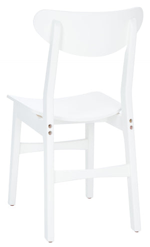 Safavieh LUCCA Retro Dining Chair - Vintage-Inspired Comfort with Mid-Century Design for Any Space White DCH1001K-SET2