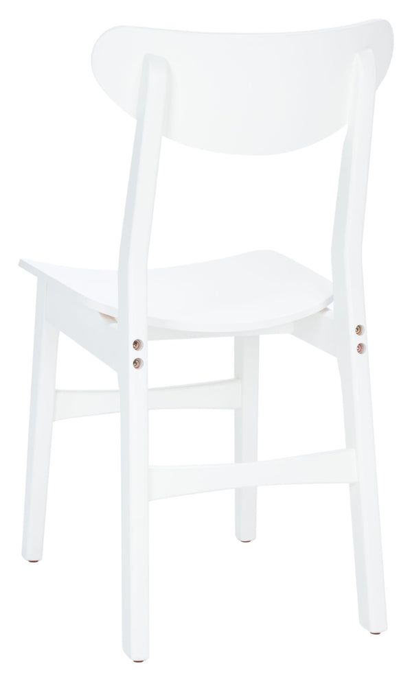 Safavieh LUCCA Retro Dining Chair - Vintage-Inspired Comfort with Mid-Century Design for Any Space White DCH1001K-SET2