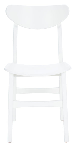 Safavieh LUCCA Retro Dining Chair - Vintage-Inspired Comfort with Mid-Century Design for Any Space White DCH1001K-SET2