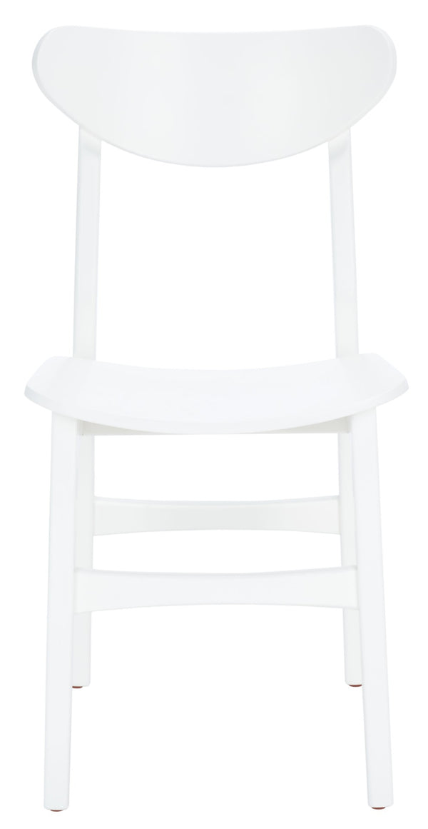 Safavieh LUCCA Retro Dining Chair - Vintage-Inspired Comfort with Mid-Century Design for Any Space White DCH1001K-SET2