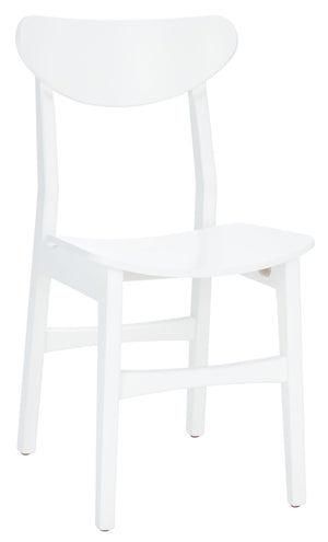 Safavieh LUCCA Retro Dining Chair - Vintage-Inspired Comfort with Mid-Century Design for Any Space White DCH1001K-SET2