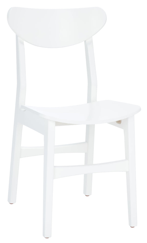 Safavieh LUCCA Retro Dining Chair - Vintage-Inspired Comfort with Mid-Century Design for Any Space White DCH1001K-SET2
