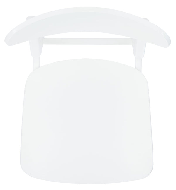 Safavieh LUCCA Retro Dining Chair - Vintage-Inspired Comfort with Mid-Century Design for Any Space White DCH1001K-SET2