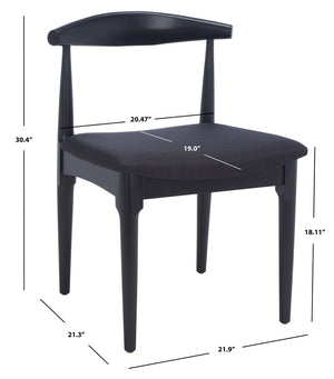 Safavieh LIONEL Retro Dining Chair – Vintage 1940s Inspired Design with Modern Comfort for Stylish Spaces Black DCH1003B-SET2