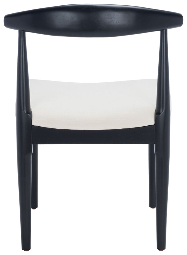 Safavieh LIONEL Retro Dining Chair – Vintage 1940s Inspired Design with Modern Comfort for Stylish Spaces Black / White DCH1003C-SET2