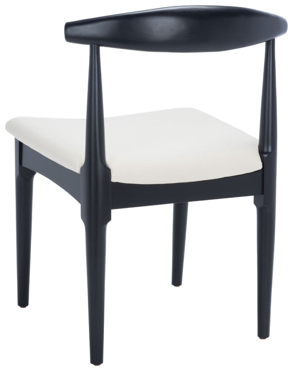 Safavieh LIONEL Retro Dining Chair – Vintage 1940s Inspired Design with Modern Comfort for Stylish Spaces Black / White DCH1003C-SET2