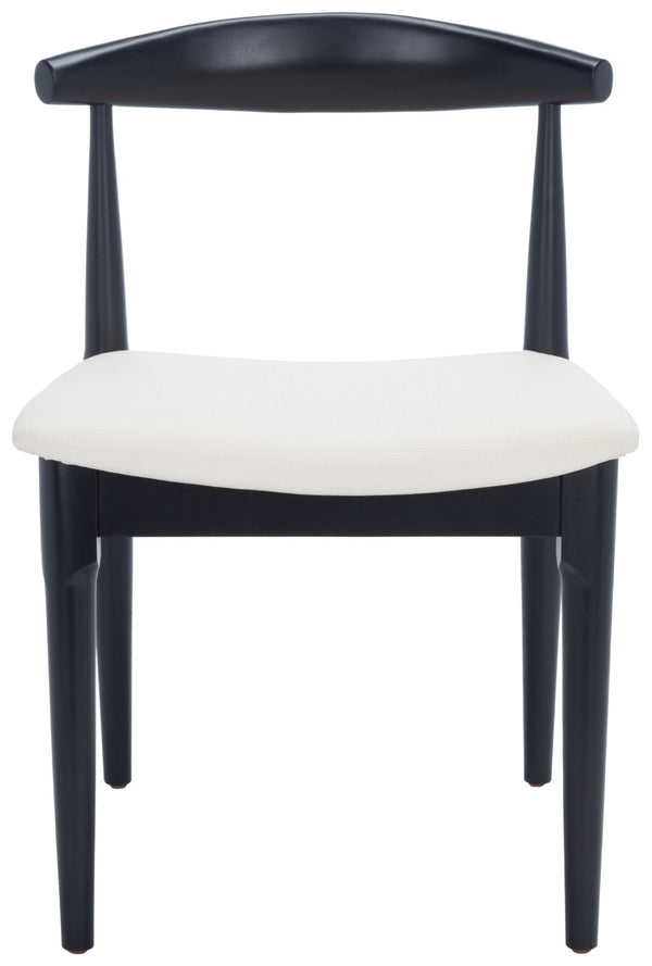 Safavieh LIONEL Retro Dining Chair – Vintage 1940s Inspired Design with Modern Comfort for Stylish Spaces Black / White DCH1003C-SET2