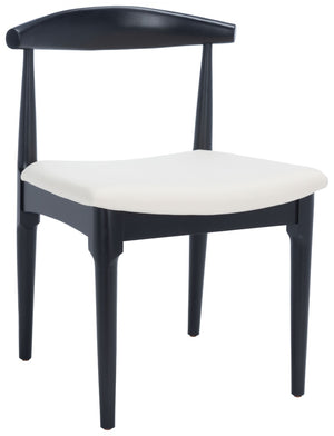Safavieh LIONEL Retro Dining Chair – Vintage 1940s Inspired Design with Modern Comfort for Stylish Spaces Black / White DCH1003C-SET2