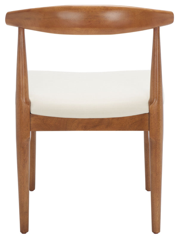 Safavieh LIONEL Retro Dining Chair – Vintage 1940s Inspired Design with Modern Comfort for Stylish Spaces Walnut / White DCH1003D-SET2