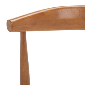 Safavieh LIONEL Retro Dining Chair – Vintage 1940s Inspired Design with Modern Comfort for Stylish Spaces Walnut / White DCH1003D-SET2