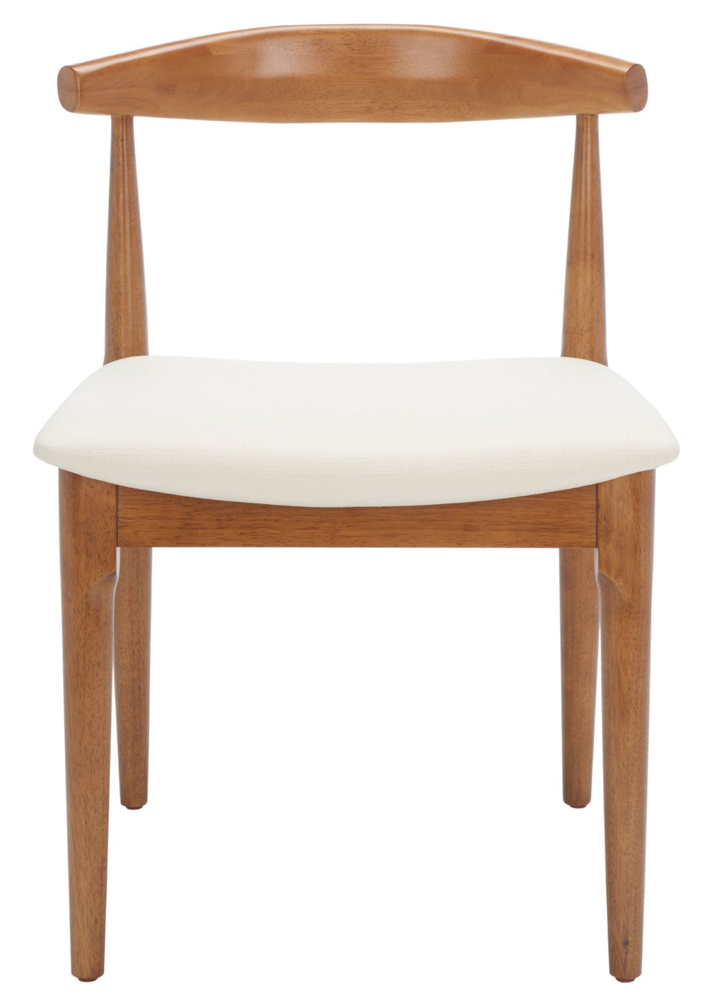 Safavieh LIONEL Retro Dining Chair – Vintage 1940s Inspired Design with Modern Comfort for Stylish Spaces Walnut / White DCH1003D-SET2