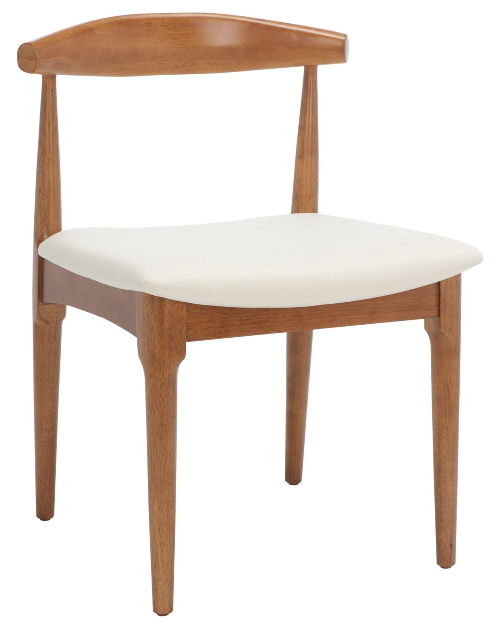 Safavieh LIONEL Retro Dining Chair – Vintage 1940s Inspired Design with Modern Comfort for Stylish Spaces Walnut / White DCH1003D-SET2