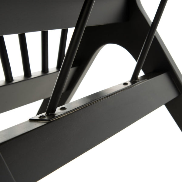 Safavieh NOAH Spindle Dining Chair Set of 2 - Sleek Black Frame with Beige Cushion for Modern Elegance DCH1004A-SET2
