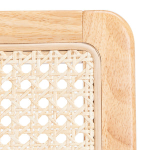 Safavieh BENICIO RATTAN DINING CHAIR SET OF TWO - Coastal-Modern Design for Stylish Dining Spaces and Cafés Natural DCH1005D-SET2