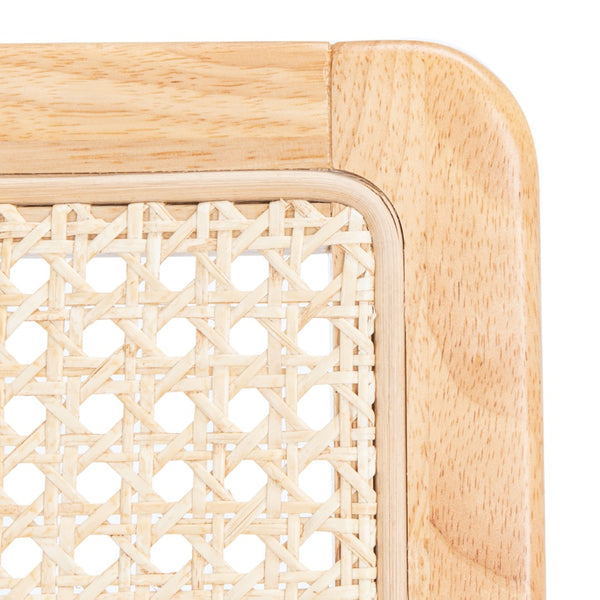 Safavieh BENICIO RATTAN DINING CHAIR SET OF TWO - Coastal-Modern Design for Stylish Dining Spaces and Cafés Natural DCH1005D-SET2