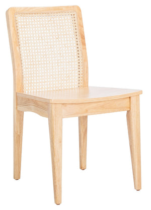 Safavieh BENICIO RATTAN DINING CHAIR SET OF TWO - Coastal-Modern Design for Stylish Dining Spaces and Cafés Natural DCH1005D-SET2