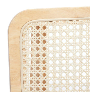 Safavieh LUZ Cane Dining Chair - Mid-Century Modern Design with Chic Cane Backrest for Stylish Dining Spaces Natural DCH1006A-SET2