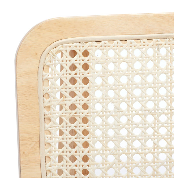 Safavieh LUZ Cane Dining Chair - Mid-Century Modern Design with Chic Cane Backrest for Stylish Dining Spaces Natural DCH1006A-SET2