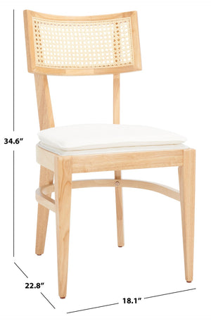 Safavieh Galway Cane Dining Chair - Modern Coastal Elegance With Comfortable Cushion For Stylish Dining Spaces Natural DCH1007A