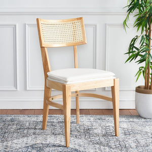 Safavieh Galway Cane Dining Chair - Modern Coastal Elegance With Comfortable Cushion For Stylish Dining Spaces Natural DCH1007A