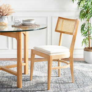 Safavieh Galway Cane Dining Chair - Modern Coastal Elegance With Comfortable Cushion For Stylish Dining Spaces Natural DCH1007A