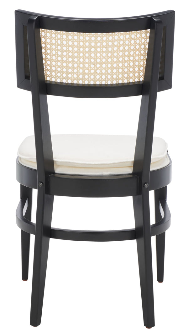 Safavieh Galway Cane Dining Chair - Modern Coastal Elegance With Comfortable Cushion For Stylish Dining Spaces Black DCH1007B