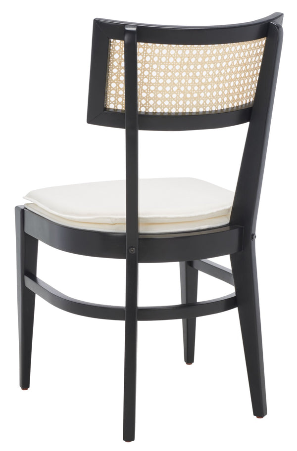 Safavieh Galway Cane Dining Chair - Modern Coastal Elegance With Comfortable Cushion For Stylish Dining Spaces Black DCH1007B
