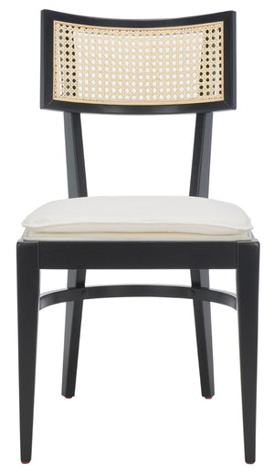 Safavieh Galway Cane Dining Chair - Modern Coastal Elegance With Comfortable Cushion For Stylish Dining Spaces Black DCH1007B