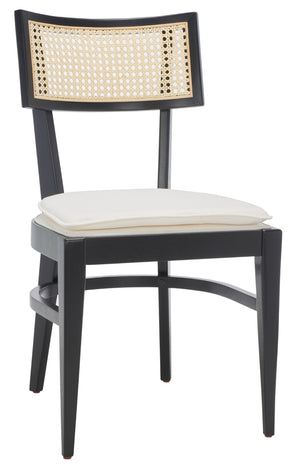 Safavieh Galway Cane Dining Chair - Modern Coastal Elegance With Comfortable Cushion For Stylish Dining Spaces Black DCH1007B