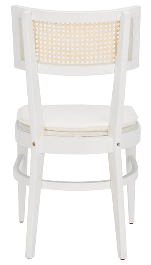 Safavieh Galway Cane Dining Chair - Modern Coastal Elegance With Comfortable Cushion For Stylish Dining Spaces White DCH1007C