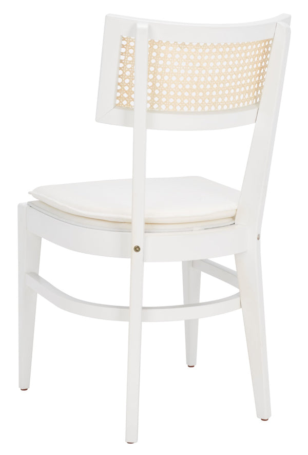 Safavieh Galway Cane Dining Chair - Modern Coastal Elegance With Comfortable Cushion For Stylish Dining Spaces White DCH1007C