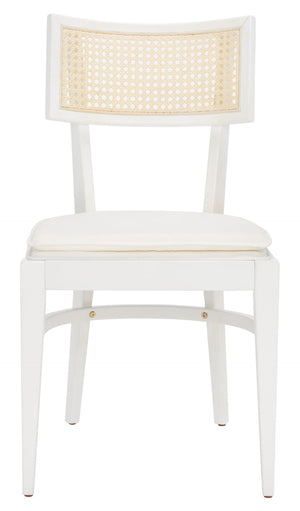 Safavieh Galway Cane Dining Chair - Modern Coastal Elegance With Comfortable Cushion For Stylish Dining Spaces White DCH1007C
