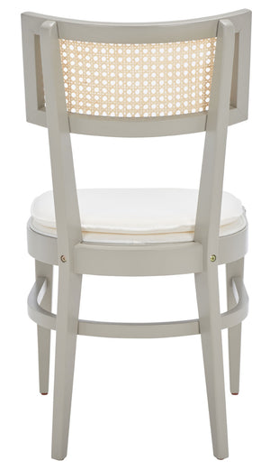 Safavieh Galway Cane Dining Chair - Modern Coastal Elegance With Comfortable Cushion For Stylish Dining Spaces Grey DCH1007D