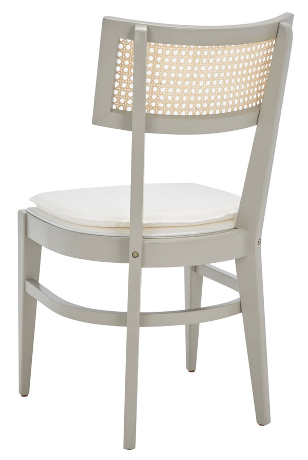 Safavieh Galway Cane Dining Chair - Modern Coastal Elegance With Comfortable Cushion For Stylish Dining Spaces Grey DCH1007D