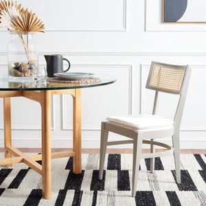 Safavieh Galway Cane Dining Chair - Modern Coastal Elegance With Comfortable Cushion For Stylish Dining Spaces Grey DCH1007D