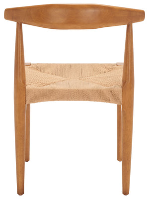 Safavieh Dagney Woven Dining Chair - Hand-Woven Comfort, Solid Walnut Frame, Timeless Style For Any Space DCH1008A
