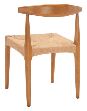 Safavieh Dagney Woven Dining Chair - Hand-Woven Comfort, Solid Walnut Frame, Timeless Style For Any Space DCH1008A