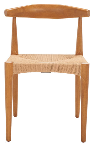 Safavieh Dagney Woven Dining Chair - Hand-Woven Comfort, Solid Walnut Frame, Timeless Style For Any Space DCH1008A