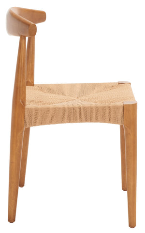 Safavieh Dagney Woven Dining Chair - Hand-Woven Comfort, Solid Walnut Frame, Timeless Style For Any Space DCH1008A