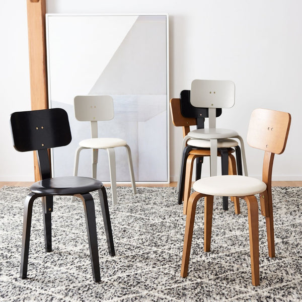 Safavieh LUELLA Stackable Dining Chair - Modern Minimalist Design with Curved Back for Ergonomic Comfort Walnut DCH1009A-SET2