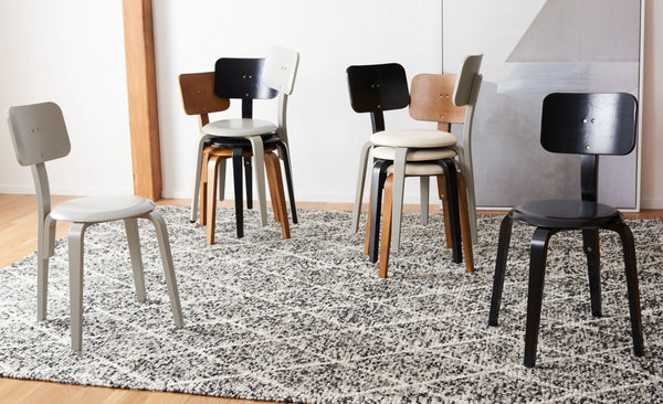 Safavieh LUELLA Stackable Dining Chair - Modern Minimalist Design with Curved Back for Ergonomic Comfort Walnut DCH1009A-SET2