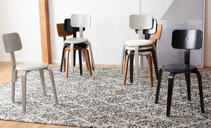Safavieh LUELLA Stackable Dining Chair - Modern Minimalist Design with Curved Back for Ergonomic Comfort Walnut DCH1009A-SET2