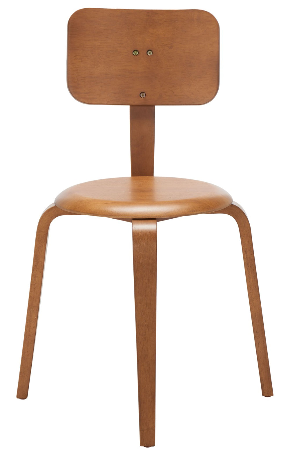 Safavieh LUELLA Stackable Dining Chair - Modern Minimalist Design with Curved Back for Ergonomic Comfort Walnut DCH1009A-SET2
