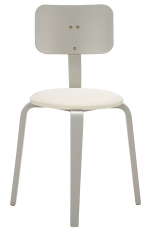 Safavieh JO Upholstered Stackable Dining Chair – Modern Minimalist Design with Comfortable Linen Seat Grey / Cream DCH1010C-SET2