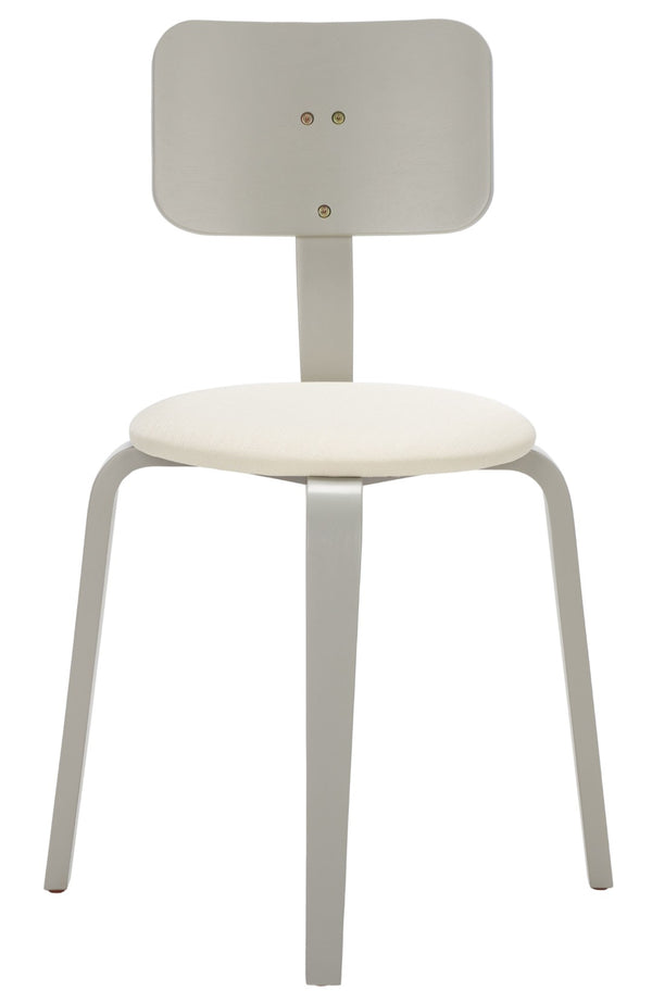 Safavieh JO Upholstered Stackable Dining Chair – Modern Minimalist Design with Comfortable Linen Seat Grey / Cream DCH1010C-SET2