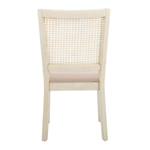 Safavieh MARGO Dining Chair – French Country Elegance with Comfortable Upholstery and Durable Design for Dining White Washed / Beige DCH1012A-SET2