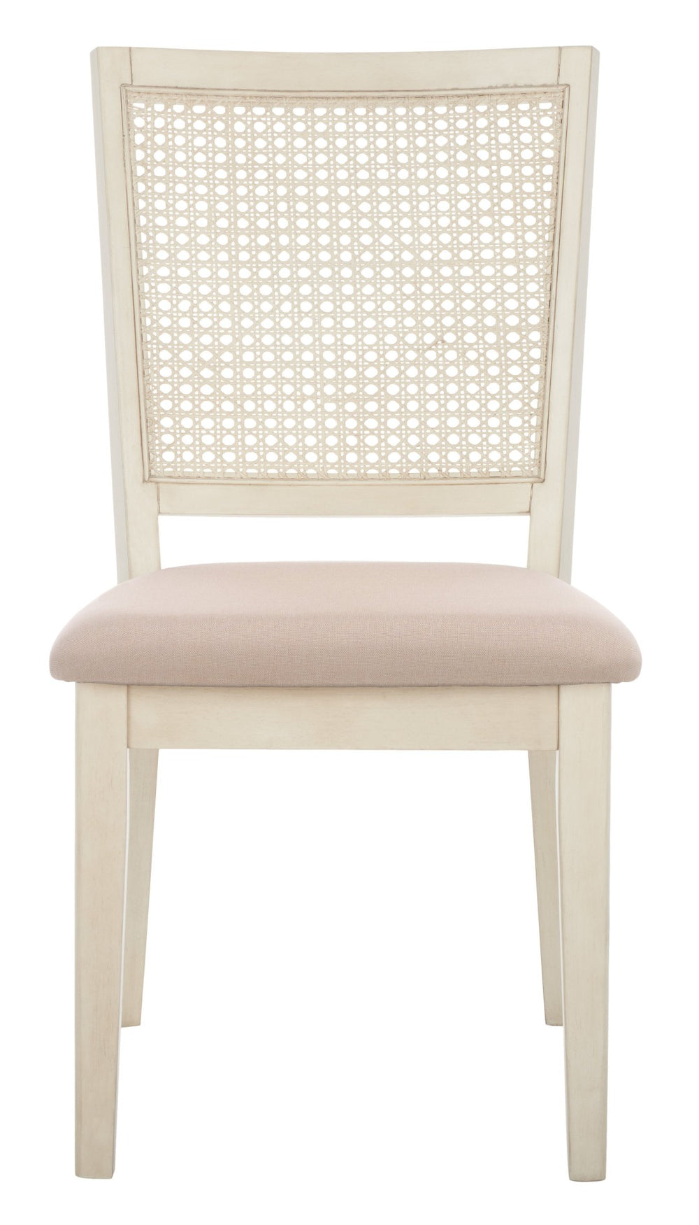 Safavieh MARGO Dining Chair – French Country Elegance with Comfortable Upholstery and Durable Design for Dining White Washed / Beige DCH1012A-SET2