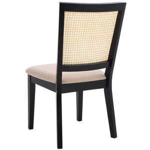 Safavieh Margo Dining Chair Black / Beige Wood DCH1012E-SET2